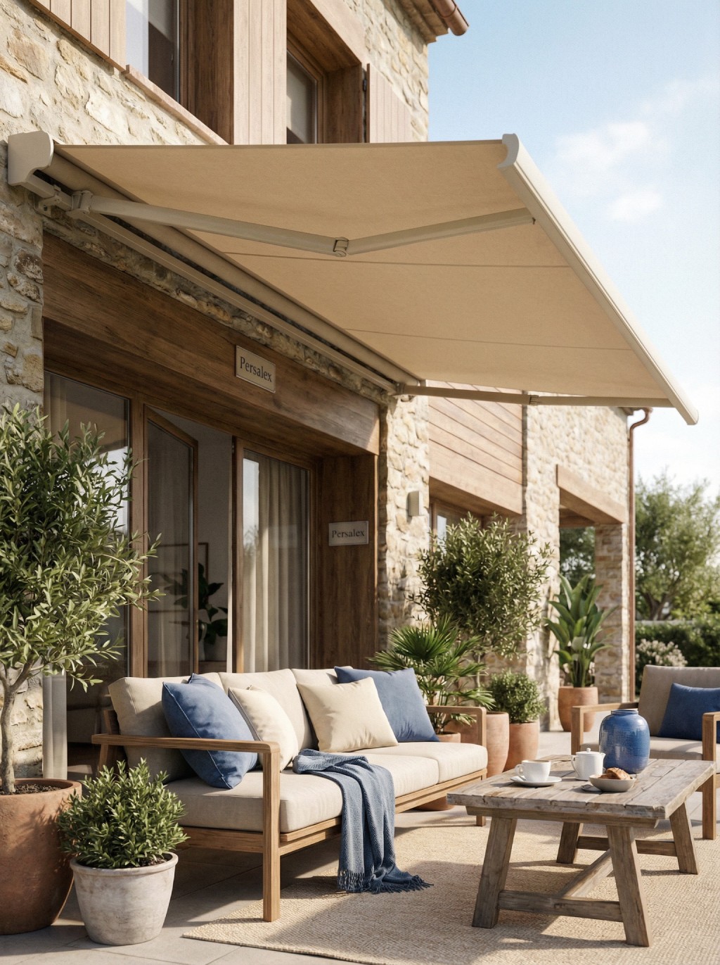 Toldos en unifamiliar con vistas a viñedos de La Rioja - Instalación profesional Persalex